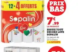 Hyper U SOPALIN Essuie tout decore love offre
