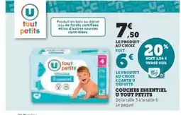 Hyper U Couches essentiel u tout petits offre