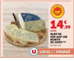 Hyper U Bleu de gex aop les monts de joux offre