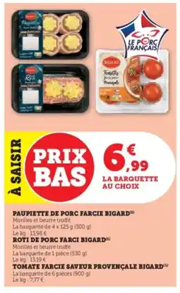 Hyper U BIGARD Paupiette de porc farcie offre