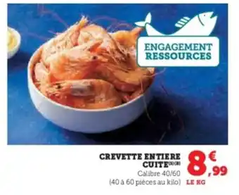 Hyper U Crevette entiere cuite offre
