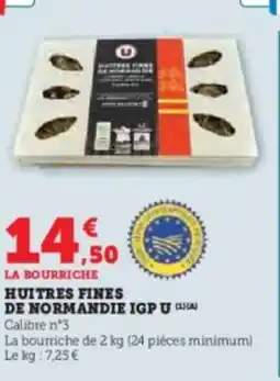 Hyper U Huitres fines de normandie igp u offre