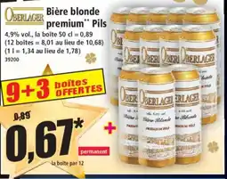 Norma OBERLAGER Bière blonde premium Pils offre