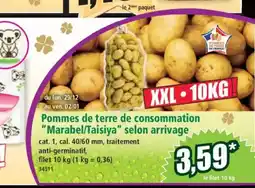 Norma Pommes de terre de consommation Marabel/Taisiya selon arrivage offre