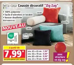Norma BELLA CASA Coussin décoratif Zig Zag offre