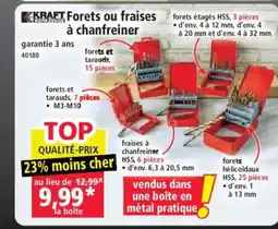 Norma KRAFT Forets ou fraises à chanfreiner offre