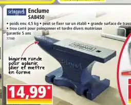 Norma SCHEPPACH Enclume SAB450 offre