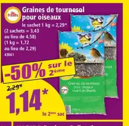 Norma Graines de tournesol pour oiseaux offre