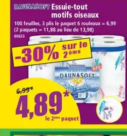 Norma DAUNASOFT Essuie-tout motifs oiseaux offre