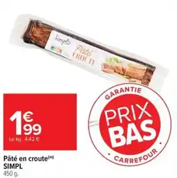 Carrefour Pâté en croute simpl offre
