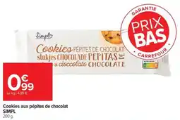 Carrefour Cookies aux pépites de chocolat simpl offre
