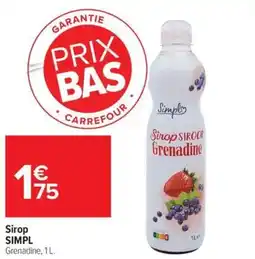 Carrefour Sirop simpl offre