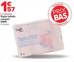 Carrefour Papier toilette compact simpl offre