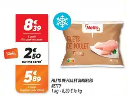 Netto Filets de poulet surgelés netto offre