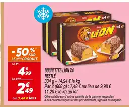 Netto Nestlé buchettes lion x4 offre