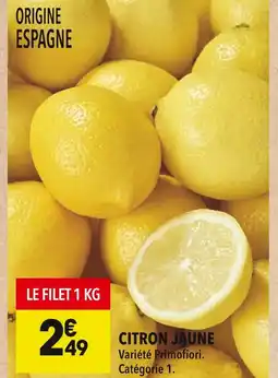 Supeco Citron jaune offre