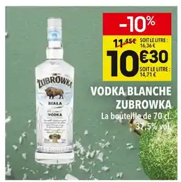 Supeco Zubrowka vodka blanche offre