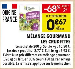 Supeco Les crudettes mélange gourmand offre