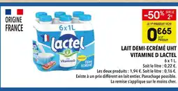 Supeco Lactel lait demi-écrémé uht vitamine d offre