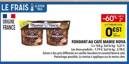 Supeco Mamie nova fondant au café offre