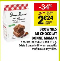 Supeco Bonne maman brownies au chocolat offre