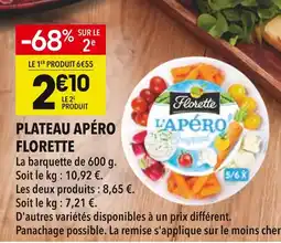 Supeco Florette plateau apéro offre