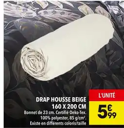 Supeco Drap housse beige offre