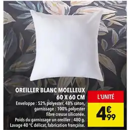 Supeco Oreiller blanc moelleux offre