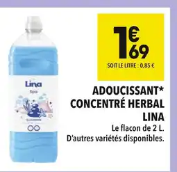 Supeco Lina adoucissant concentré herbal offre