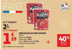 Auchan Supermarché Auchan - mini knacks au porc offre