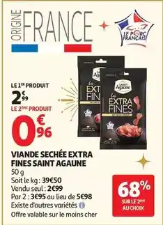 Auchan Supermarché Saint agaune - viande sechee extra fines offre