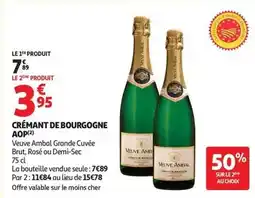 Auchan Supermarché Brut - crémant de bourgogne aop offre