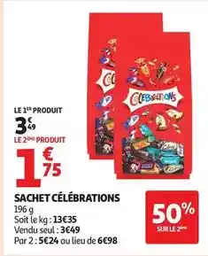 Auchan Supermarché Bounty - sachet célébrations offre