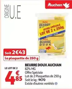 Auchan Supermarché Auchan - beurre doux offre