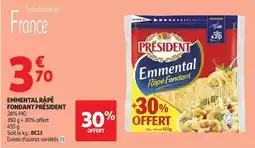 Auchan Supermarché Président - emmental rape fondant offre