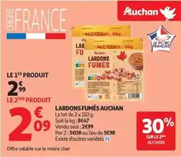 Auchan Supermarché Auchan - lardons fumés offre