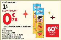 Auchan Supermarché Pringles - tuiles paprika doux offre