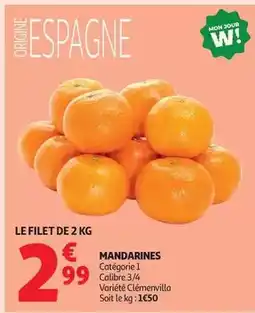 Auchan Supermarché Mon - mandarines offre