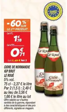Netto Brut - cidre de normandie igp offre