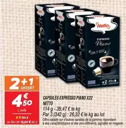 Netto Netto - capsules expresso piano offre