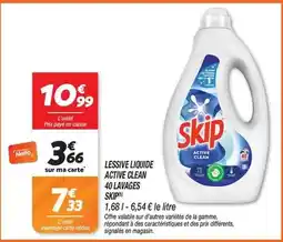 Netto Skip - lessive liquide active clean 40 lavages offre