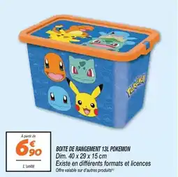 Netto Pokemon - boite de rangement 13l offre
