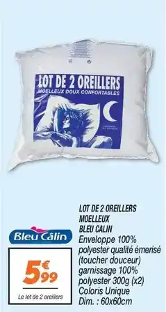 Netto Calin - lot de 2 oreillers moelleux offre