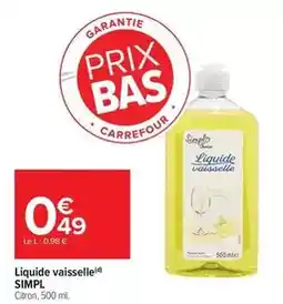 Carrefour Carrefour - liquide vaisselle offre