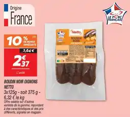 Netto Boudin noir oignons netto offre