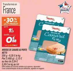Netto Mousse de canard au porto netto offre