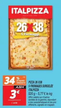 Netto Pizza 26 x38 5 fromages surgelée italpizza offre