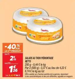 Netto Salade au thon piemontaise netto offre