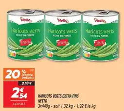 Netto Haricots verts extra fins netto offre