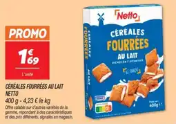 Netto Céréales fourrées au lait netto offre